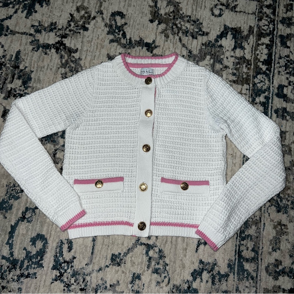 Pink and White Sweater